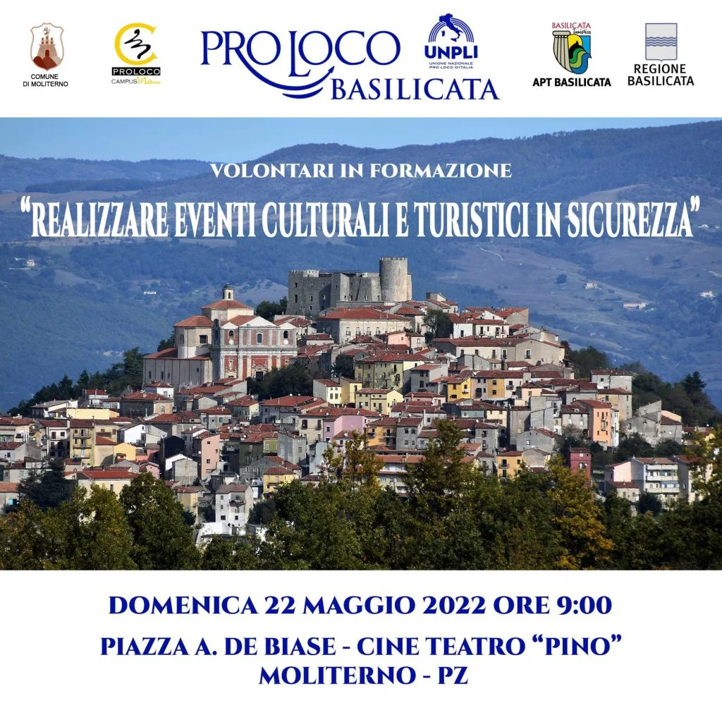 A Moliterno in programma il corso formativo per i volontari delle Pro Loco Unpli Basilicata