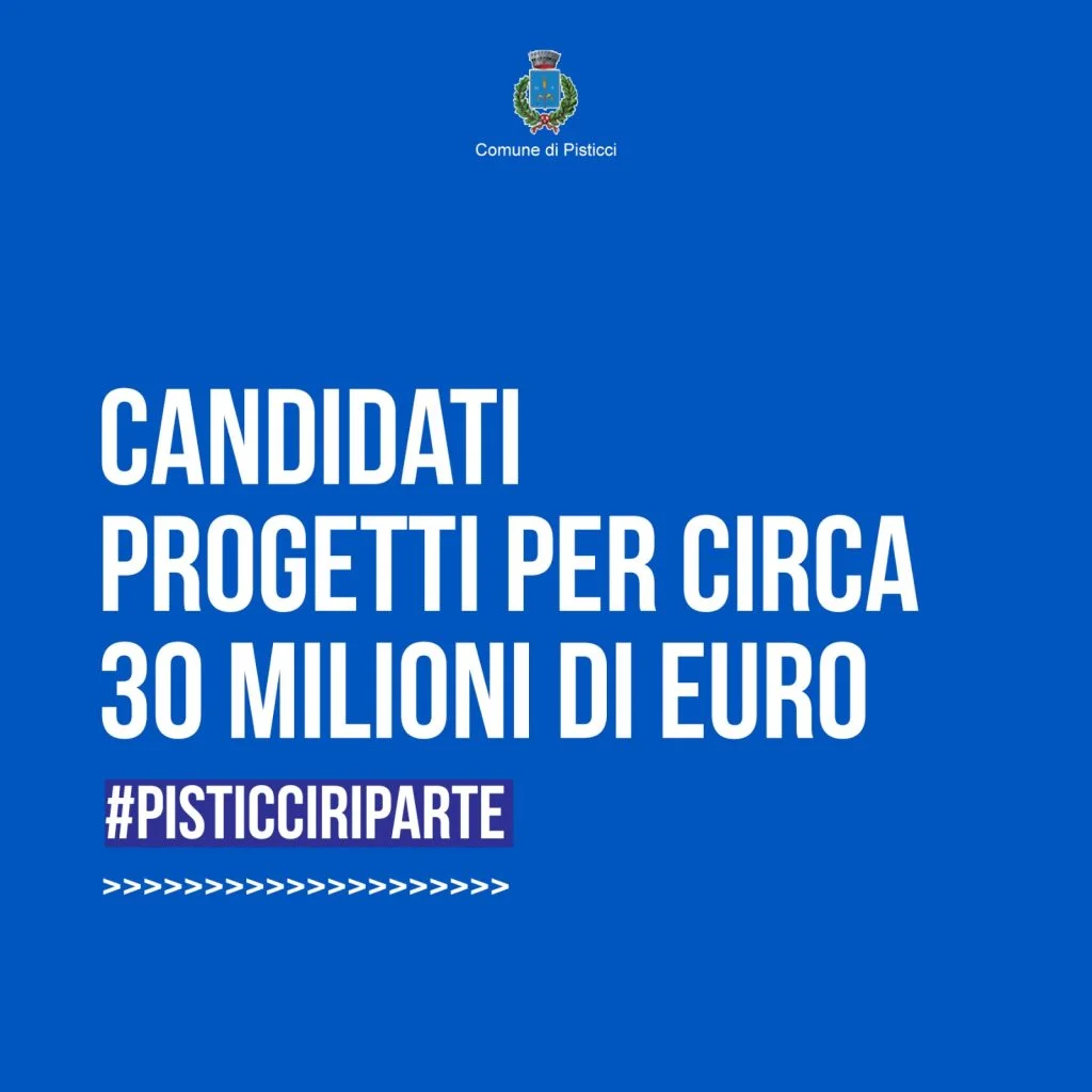 Pisticci, candidati progetti per circa 30 milioni di euro