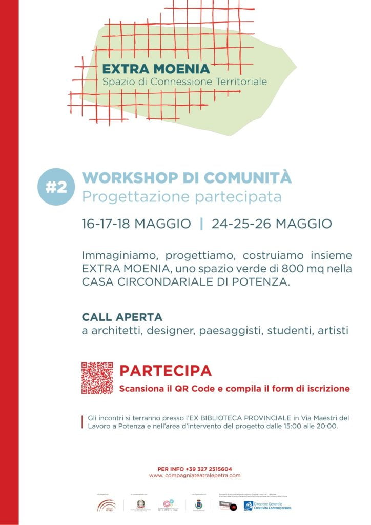 progetto "extra moenia": da oggi a potenza i workshop di comunità 4 extramoenia lab2 call 1 radiolaser news matera potenza puglia basilicata