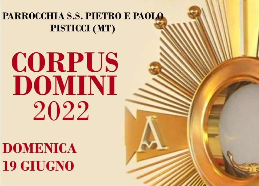 DOMENICA 19 GIUGNO TORNA LA FESTA DEL CORPUS DOMINI DOPO 2 ANNI DI COVID