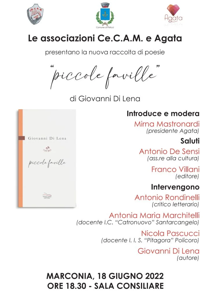 Piccole faville. La presentazione dell’opera di Giovanni Di Lena