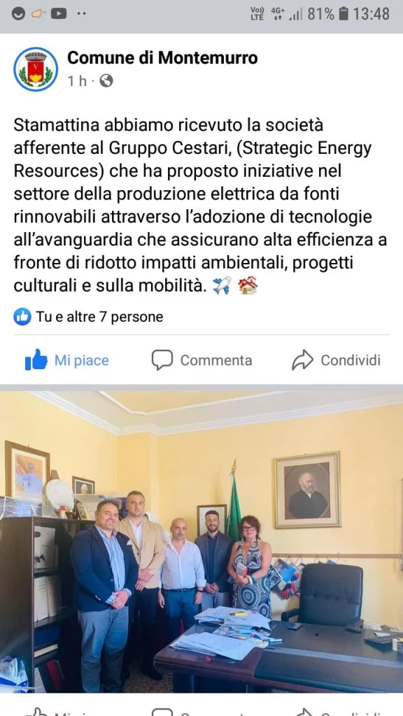 Incontri Gruppo Cestari sindaci Marsicovetere e Montemurro sui temi dello sviluppo della val d’Agri