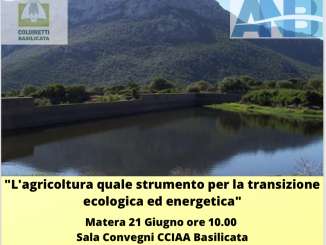 COLDIRETTI PRESENTA DOMANI A MATERA IL PROGETTO PER LA REALIZZAZIONE DI PICCOLI INVASI