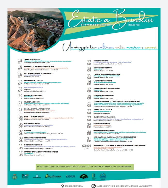 Eventi Estate 2022 Brindisi Montagna