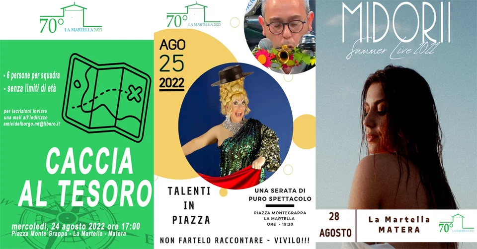 PROSEGUE IL FITTO PROGRAMMA DI APPUNTAMENTI IN VISTA DEL 70° ANNIVERSARIO DEL BORGO LA MARTELLA.