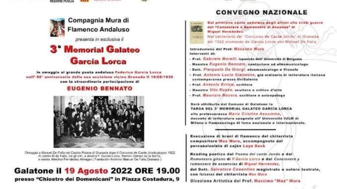 Locandina Memorial Garcia Lorca