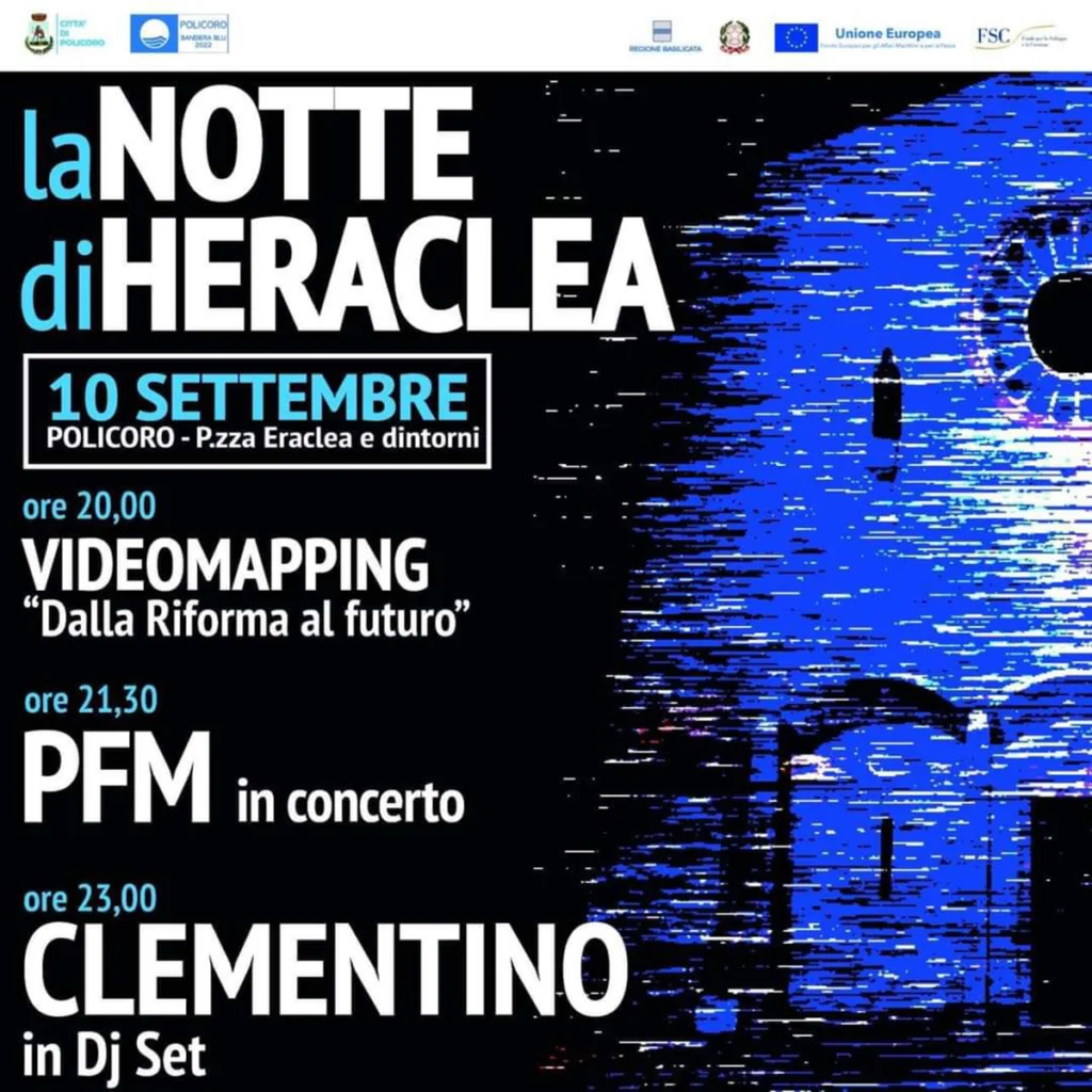 “La Notte di Heraclea 2022”: PFM in concerto – segue Clementino in Dj Set