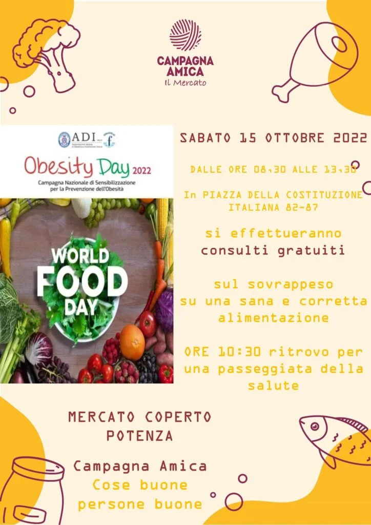 COLDIRETTI BASILICATA E OSPEDALE “SAN CARLO” DI POTENZA INSIEME PER L'OBESITY DAY