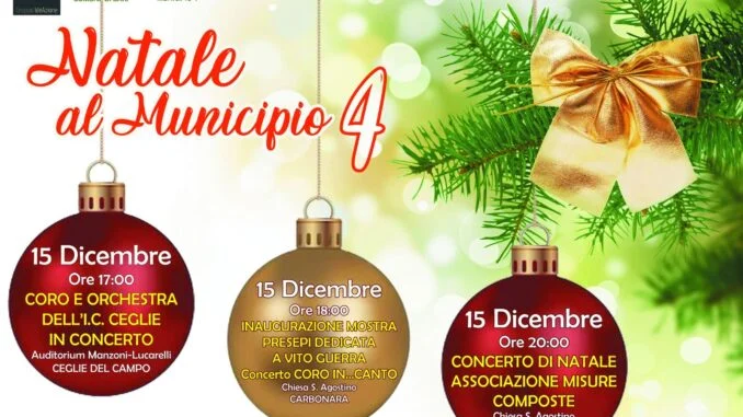 15-12-22 Natale al Municipio IV_locandina 15 dicembre