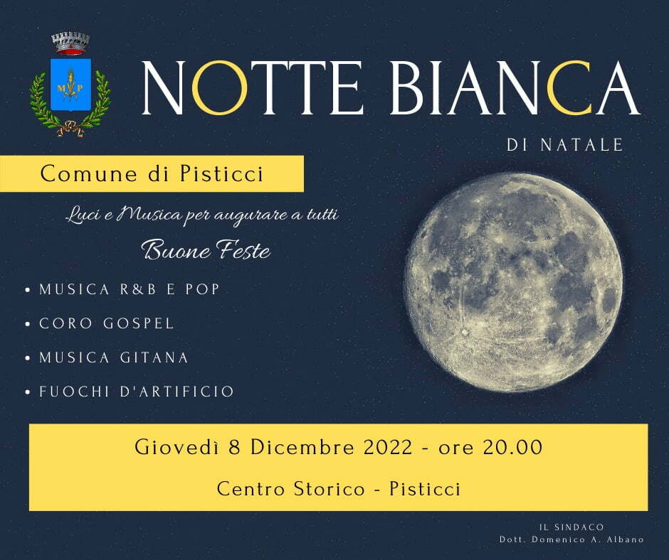 Pisticci. Doppio appuntamento per l'8 dicembre