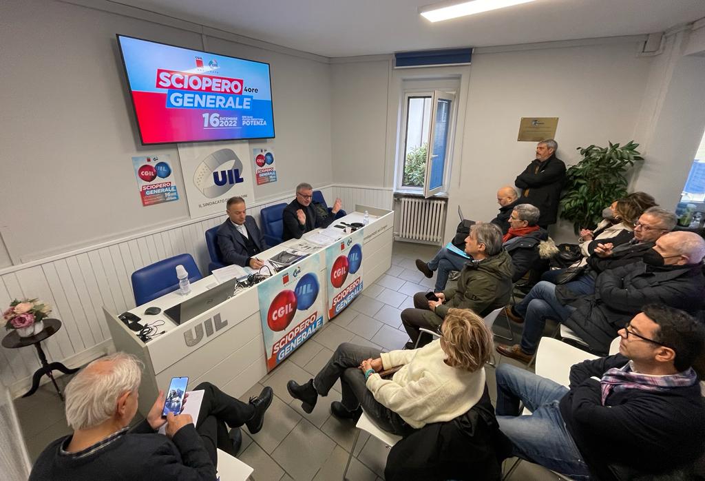 conf. stampa cgil uil 2 radio laser news matera potenza puglia basilicata