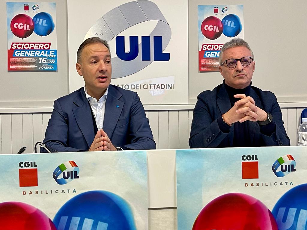 conf. stampa cgil uil radio laser news matera potenza puglia basilicata