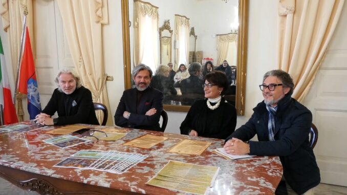 conferenza stampa da sx verso dx Marti, Manzulli, Falcone, Maglie