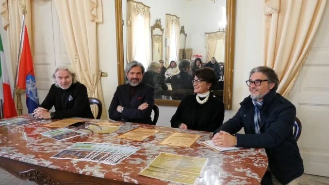 conferenza stampa da sx verso dx Marti, Manzulli, Falcone, Maglie