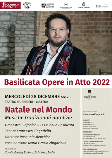 natale nel mondo”, al teatro guerrieri l’ultimo concerto del 2022 della stagione de la camerata delle arti 1 locandina 28 dicembre 1 radio laser news matera potenza puglia basilicata