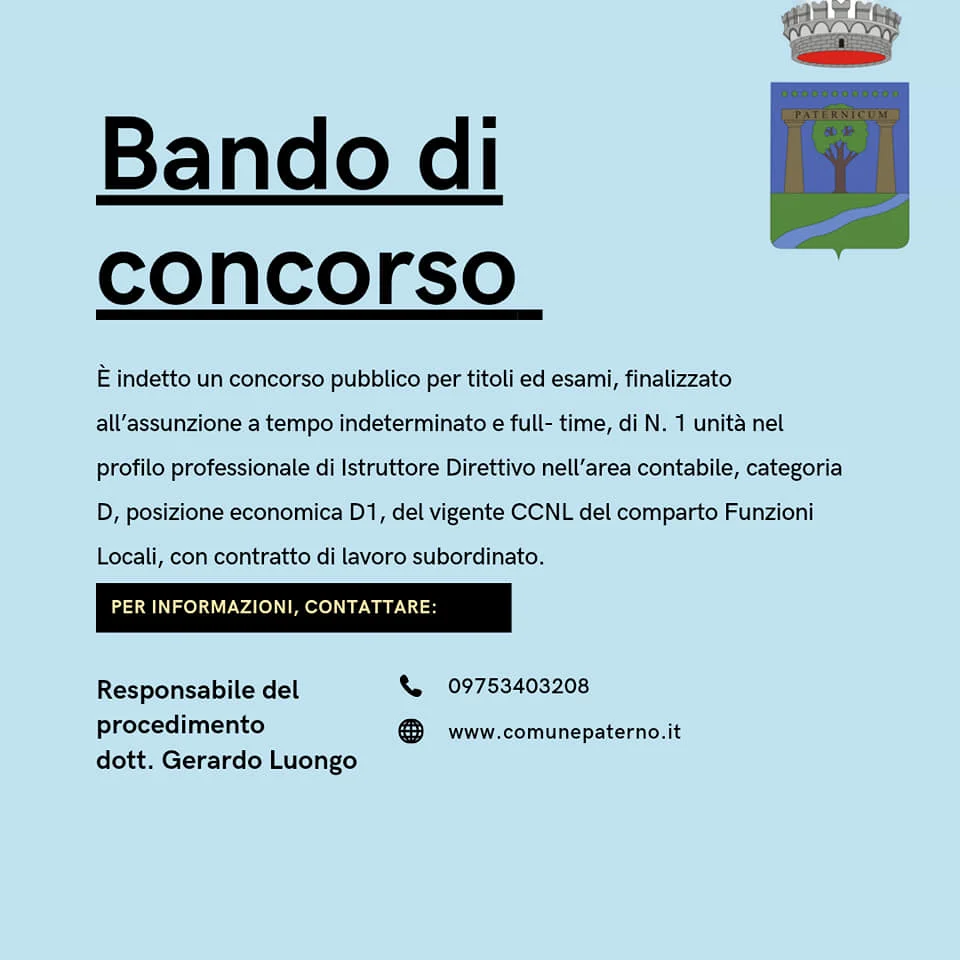 <strong>A Paterno prende il via la stagione dei concorsi.</strong>