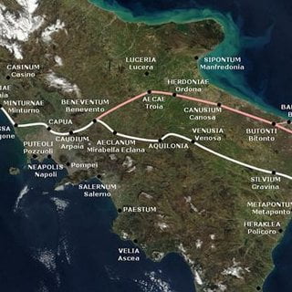 tracciato schematico via appia