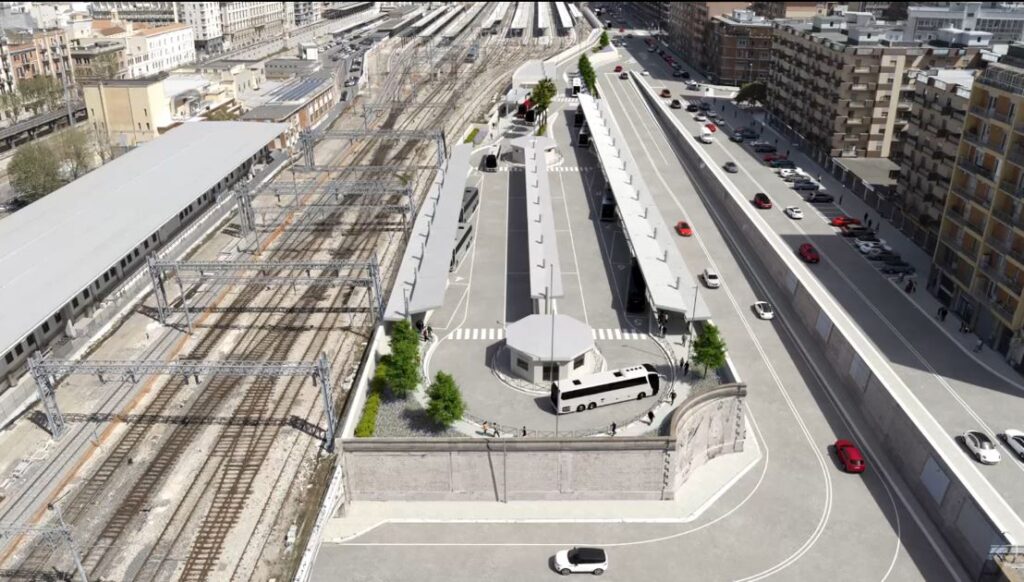 08 02 23 finanziato dal cipess terminal bus di bari centrale render via capruzzi 2 radio laser news matera potenza puglia basilicata
