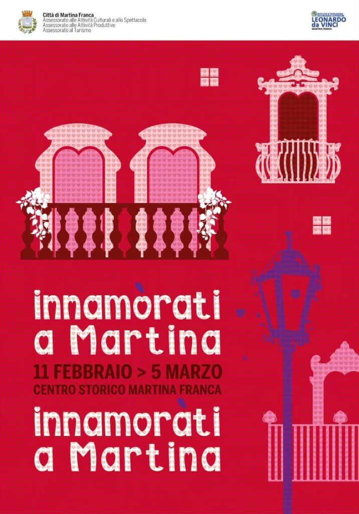 Per San Valentino il centro si illumina con i colori dell’amore, al via domani Innamòrati a Martina/Innamoràti a Martina