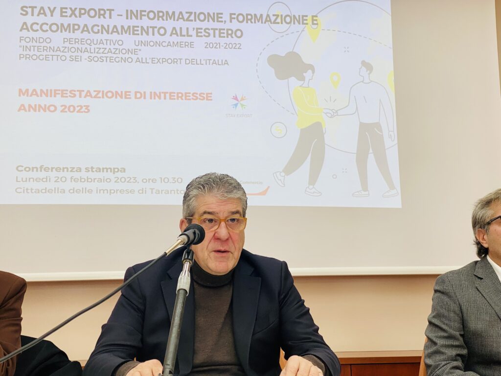 Progetto “Stay Export” 2023: presentata questa mattina in Camera di commercio di Taranto la manifestazione d’interesse.