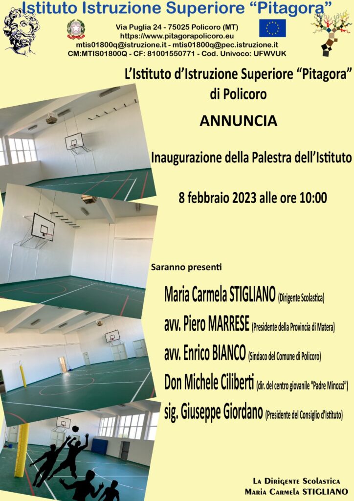 <strong>policoro, l’8 febbraio l’inaugurazione della palestra dell’iis pitagora. il presidente della provincia di matera, piero marrese: “ennesimo obiettivo centrato”</strong>