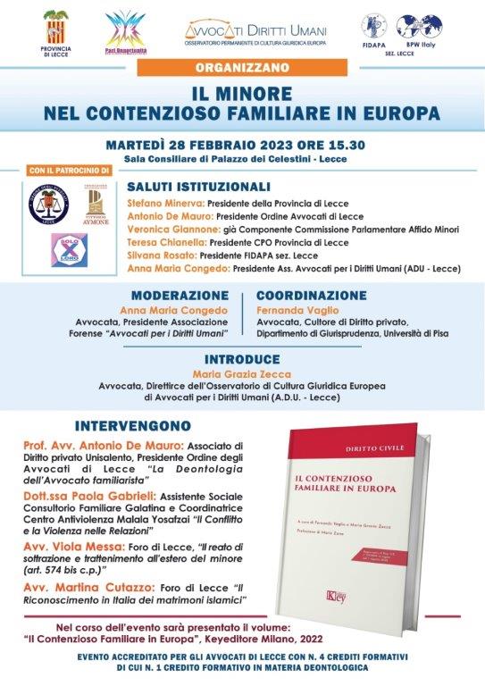 <strong>tutela dei minori nei conflitti familiari: domani a palazzo dei celestini un incontro con esperti promosso dalla cpo provinciale </strong> 1 locandina incontro po 28 febbraio 1 radiolaser news matera potenza puglia basilicata