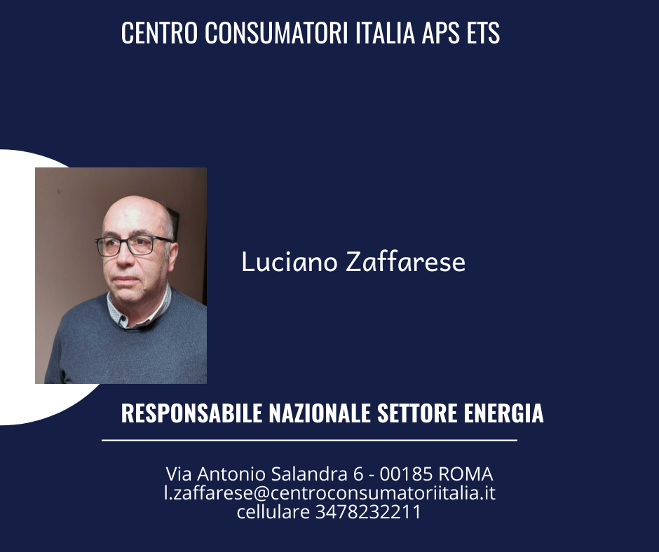 Il lucano Luciano Zaffarese, è stato nominato Responsabile Nazionale settore Energia di Centro Consumatori Italia