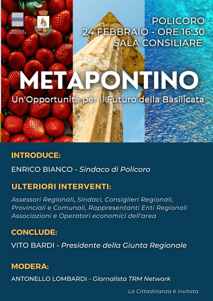 <strong>“METAPONTINO: un’opportunità per il futuro della Basilicata”</strong>