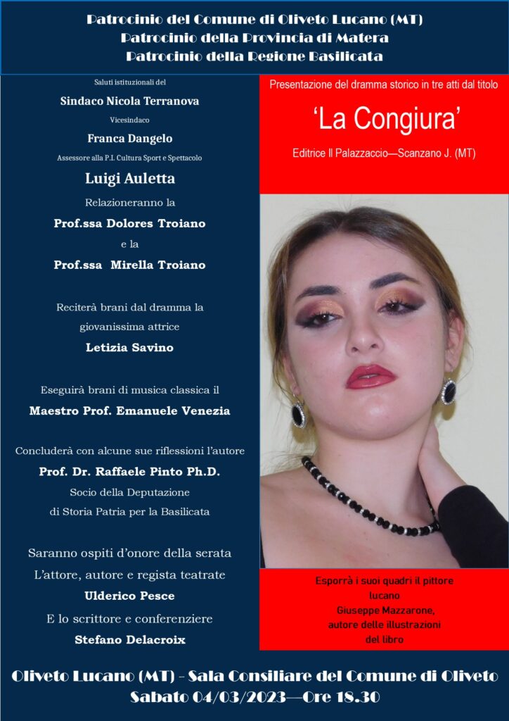 <strong>ad oliveto lucano magico connubio di storia, teatro e cultura. grandi patrocini, grandi ospiti, grandi tematiche.</strong> 1 bozza manifesto oliveto lucano radiolaser news matera potenza puglia basilicata