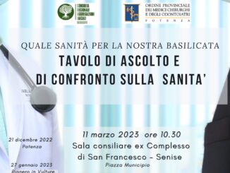 sanità, domani a senise (pz) quinto tavolo di ascolto promosso da cral e ordine dei medic 77 cral senise e1678456556762 radio laser news matera potenza puglia basilicata