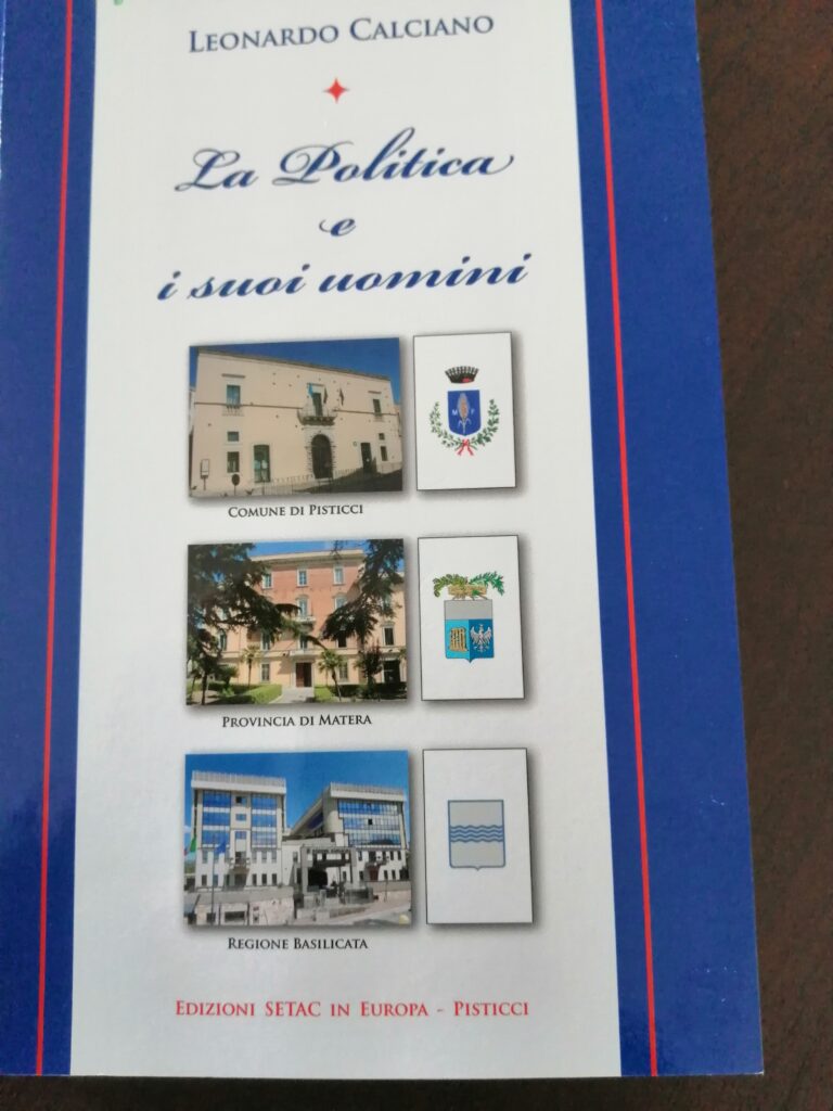 la politica e i suoi uomini. libro di dino calciano. edizione aggiornata al 2022 1 img 20230322 104255 radio laser news matera potenza puglia basilicata