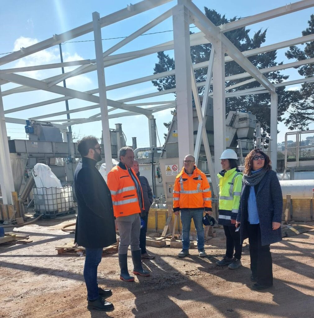Depuratore, sopralluogo del Sindaco Palmisano e dell’Assessore ai Lavori Pubblici Convertini