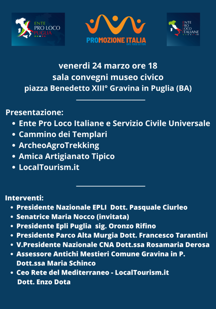 24 marzo 2023. Presentazione dell'Ente pro Loco Italiane