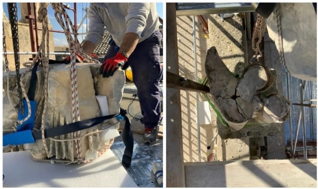 il restauro della statua 3 radio laser news matera potenza puglia basilicata