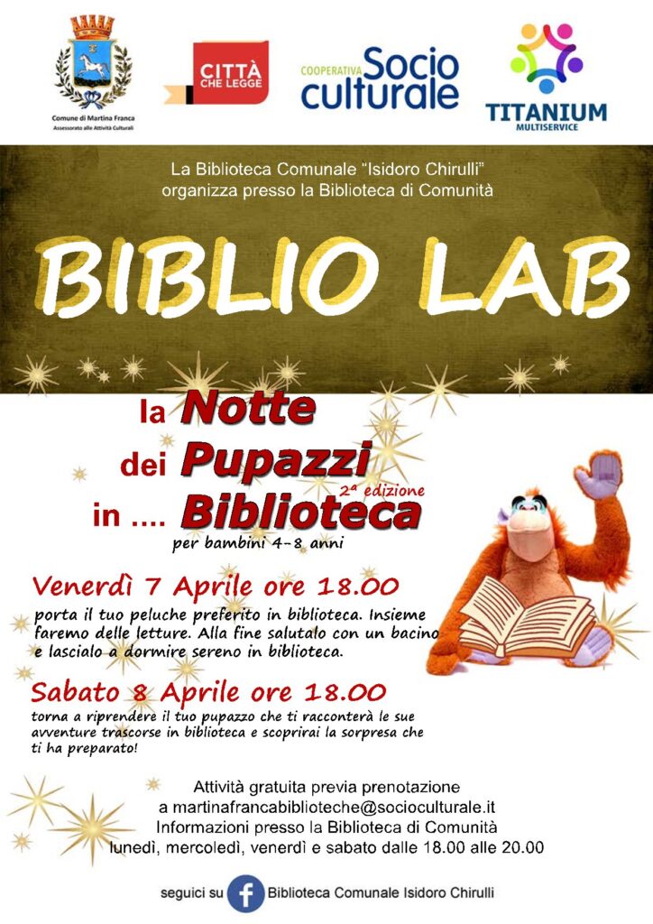 biblio lab la notte dei pupazzi in biblioteca 1 notte dei pupazzi 1 1 radio laser news matera potenza puglia basilicata
