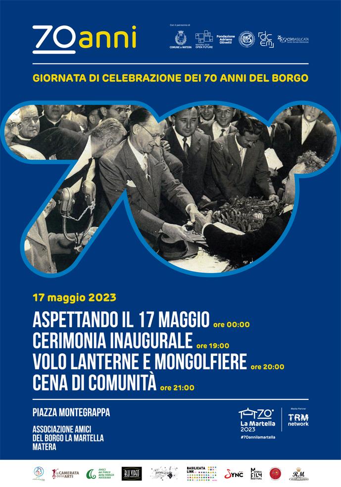 Eventi per i 70 anni di La Martella, domani conferenza stampa in municipio la martella