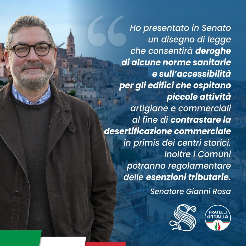 Imprese, Rosa (FdI) presenta legge per le attività artigianali e commerciali nei centri storici commercio di prossimità