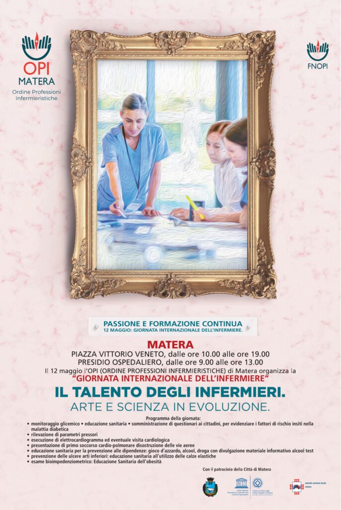 L’AZIENDA SANITARIA LOCALE DI MATERA ADERISCE ALLA GIORNATA INTERNAZIONALE DELL’INFERMIERE giornata internazionale dell'infermiere