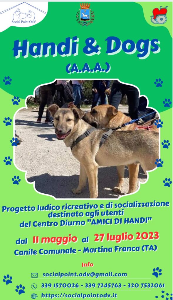 Gli utenti del Centro diurno socio educativo riabilitativo Amici di Handi al canile comunale per un progetto ludico-ricreativo centro diurno