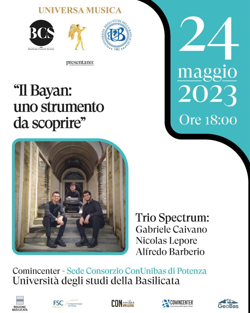“Musica in Ateneo”: un ciclo di concerti organizzati da Universa Musica in collaborazione con Basilicata Concert Society, Geobas e Con Unibas collaborazione