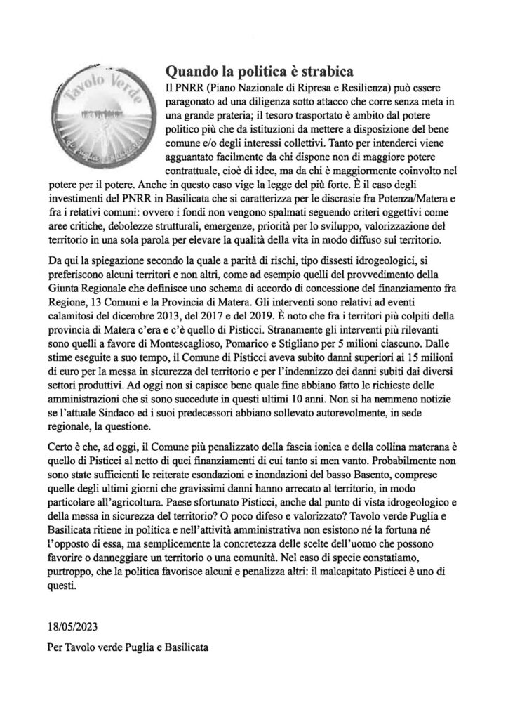 tavolo verde