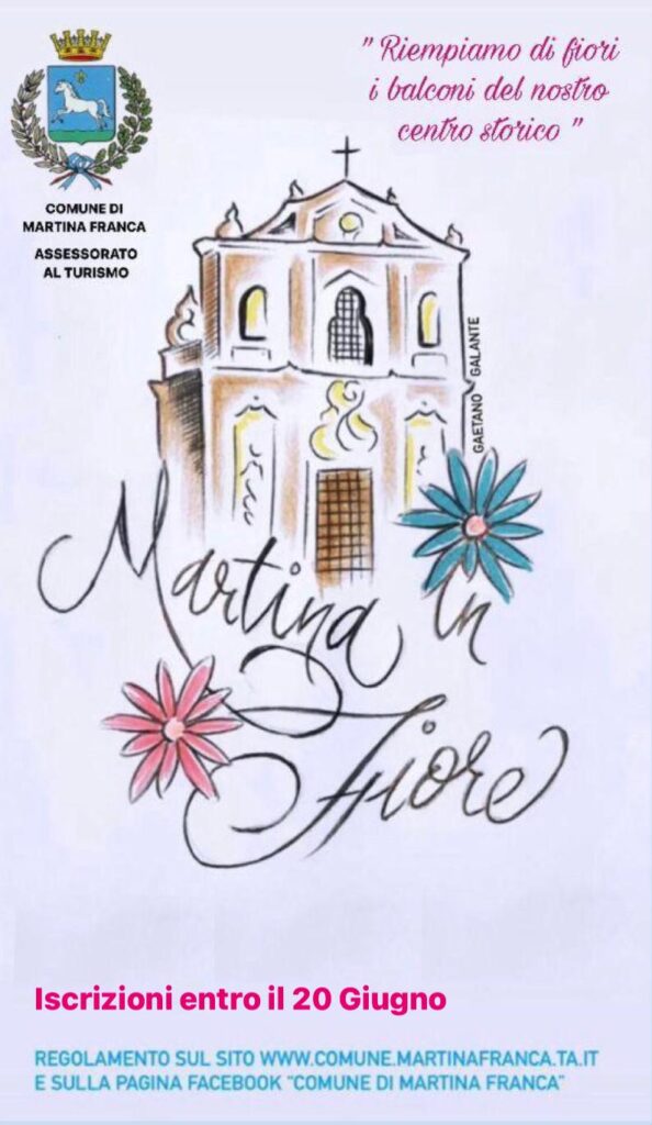 “Martina in fiore 2023”, sul sito del Comune il regolamento della seconda edizione del concorso per rendere più bello e accogliente il centro storico martina franca