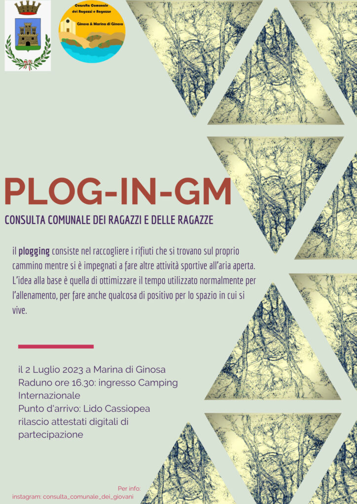SPORT E TUTELA AMBIENTALE, LA CONSULTA DEI RAGAZZI ORGANIZZA UNA GIORNATA DI PLOGGING A MARINA DI GINOSA DOMENICA 2 LUGLIO sport