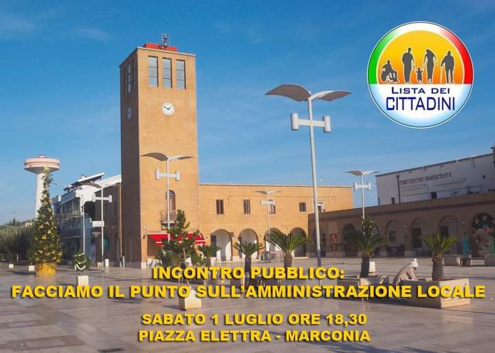 Marconia. Incontro Pubblico: facciamo il punto sull'amministrazione locale Marconia