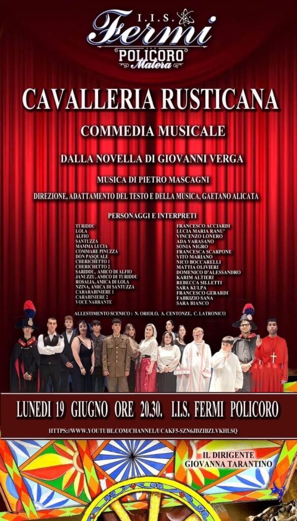 L’ORCHESTA DEL FERMI PORTA IN SCENA “CAVALLERIA RUSTICANA” cavalleria rusticana