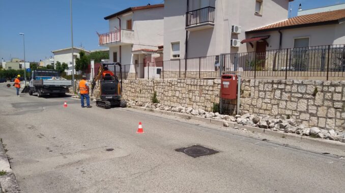 Lavori su marciapiedi a Matera sud (1)