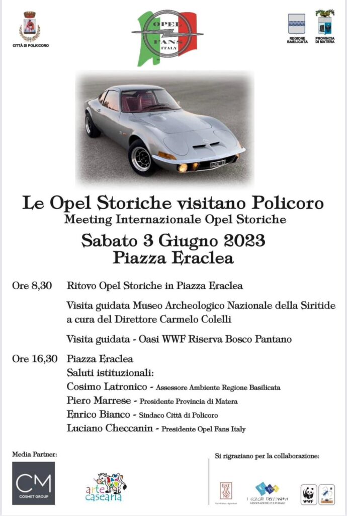 A Policoro il Meeting Internazionale Opel Storiche policoro