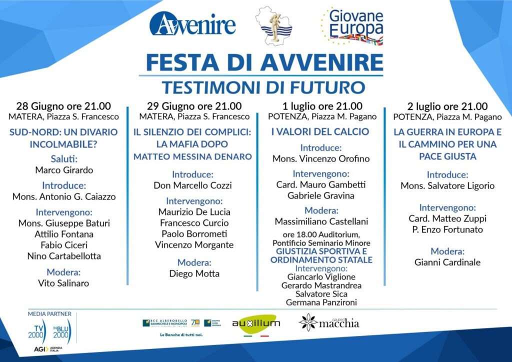 Al via a Matera. Salute, legalità, sport e pace: i temi della festa di Avvenire 2023 avvenire