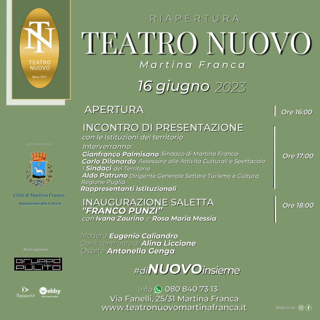 Cerimonia di riapertura del Teatro Nuovo di Martina Franca martina franca