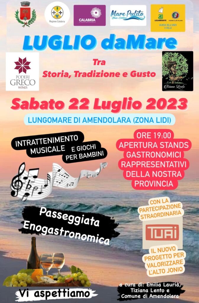 Amendolara. È tempo di Luglio "daMare" tra storia, tradizione, cultura e gusto. amendolara